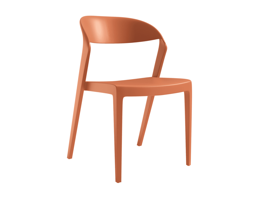 chaise plastique orange